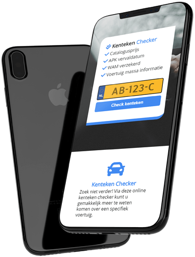 Afbeelding van de Kenteken Checker app gemaakt door Draze