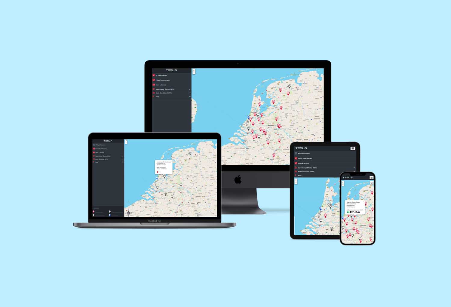 Afbeelding van Tesla Superchargers App